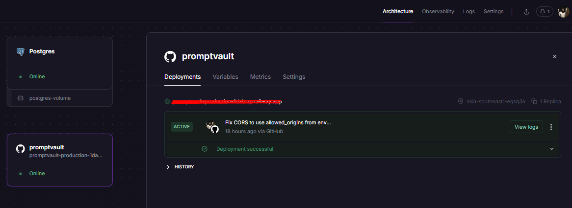 Railway deployment dashboard